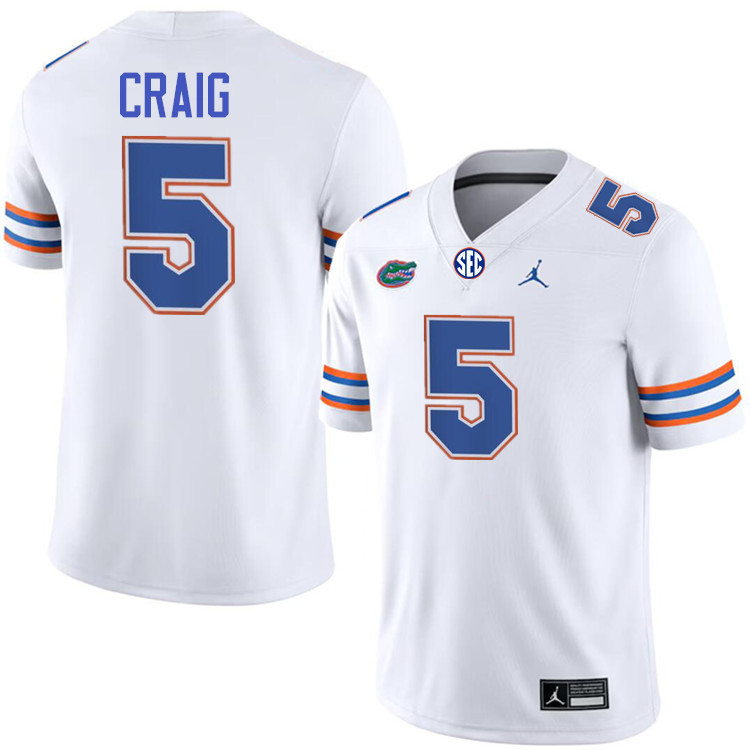 Hayden Craig Florida Jersey,Florida Gators #5 Hayden Craig Uniforms,Jersey Youth-White